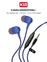 KIN K820 Simli Quloqchin 3.5mm Mikrofon 32 Om 20-20000Hz 1.2m - Image 2