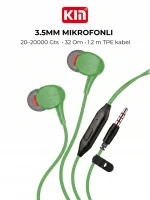 KIN K820 Simli Quloqchin 3.5mm Mikrofon 32 Om 20-20000Hz 1.2m - Image 5