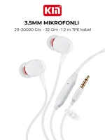 KIN K820 Simli Quloqchin 3.5mm Mikrofon 32 Om 20-20000Hz 1.2m - Image 6