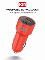KIN KC21 Avto Zaryadlovchi 2 USB 20W 5V/3.1A Tez Quvvatlash - Image 4