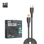 KIN KS21 Zaryad Kabeli Type-C Lightning 1 m silikon tez quvvatlash - Image 4
