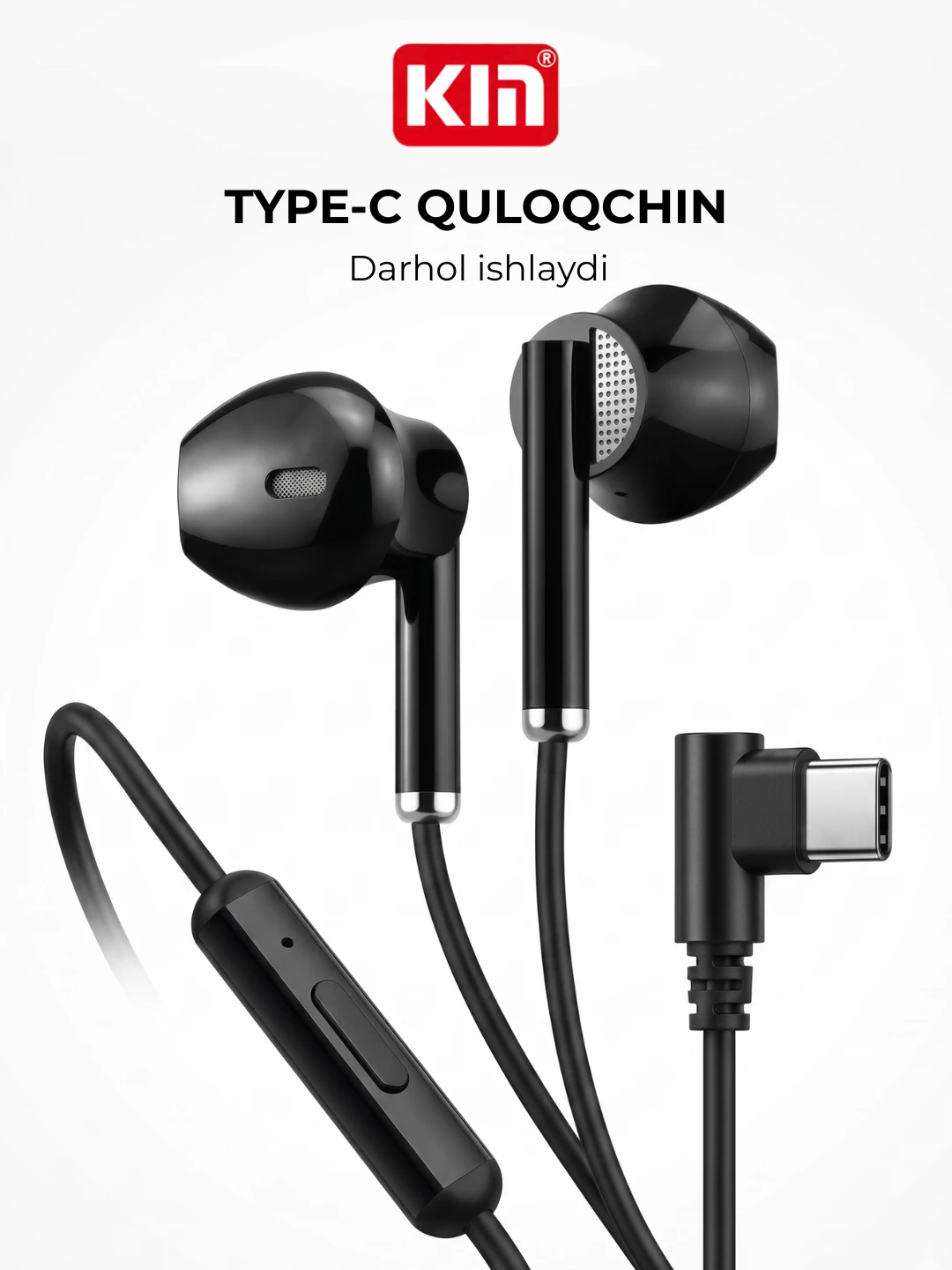 KIN K822C simli quloqchin Type-C old ko'rinish