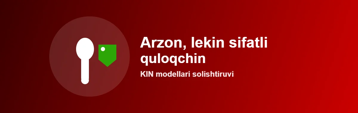 Arzon lekin sifatli quloqchin KIN modellari banner