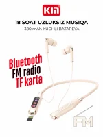 KIN KL126 simsiz Bluetooth naushnik, FM radio, TF karta va bo'yinbog' bilan - Image 5