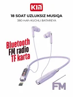 KIN KL126 simsiz Bluetooth naushnik, FM radio, TF karta va bo'yinbog' bilan - Image 3