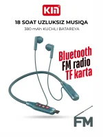 KIN KL125 simsiz Bluetooth naushnik, FM radio, TF karta va bo'yinbog' bilan - Image 4