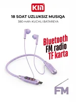 KIN KL125 simsiz Bluetooth naushnik, FM radio, TF karta va bo'yinbog' bilan - Image 3